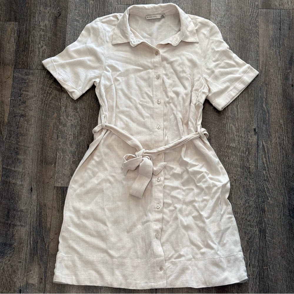 NWT Cream Button-Down Dress